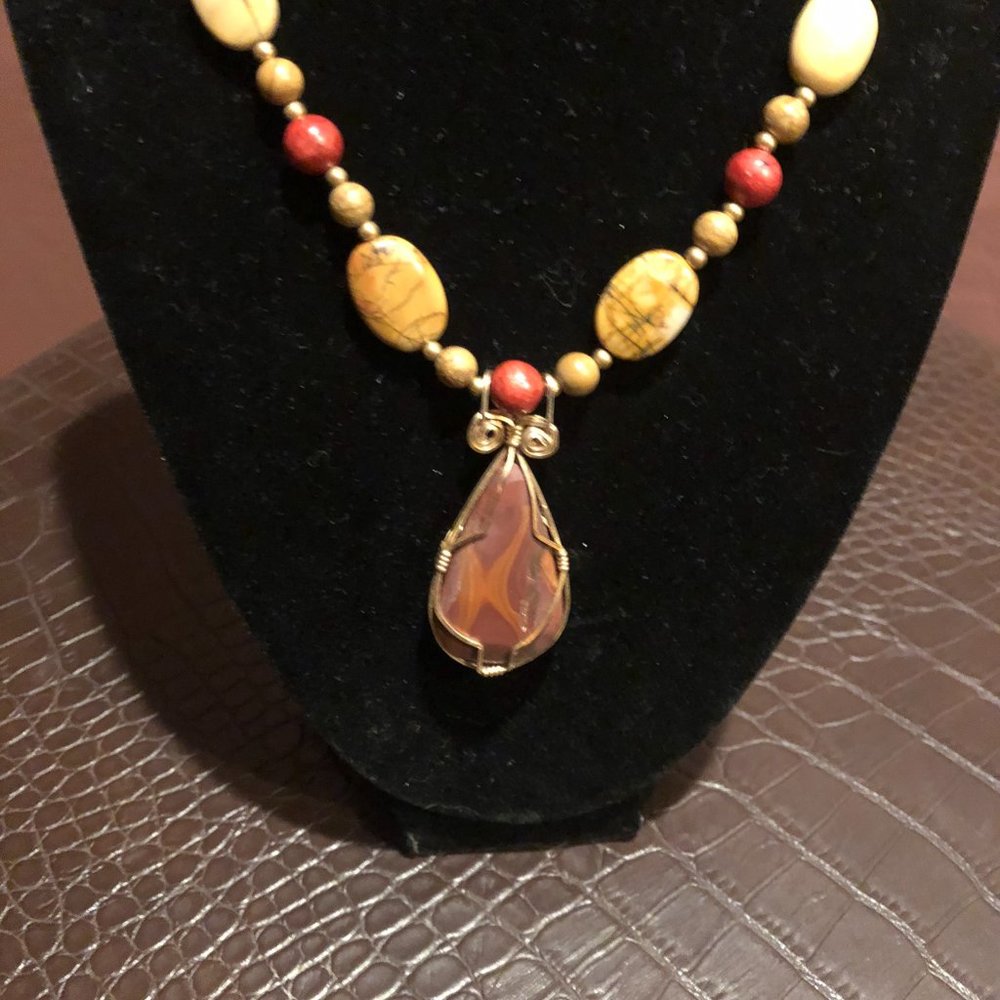 Fall Color Necklace Hand Made - Picture 5 of 6